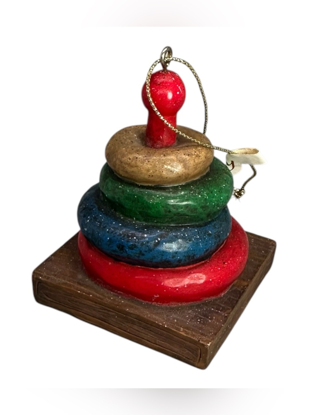 Stacking Toy Inspired Christmas Ornament Tree Ornament 3"